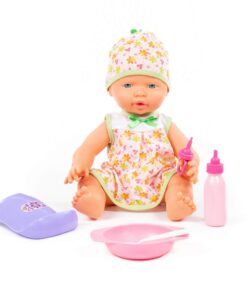 دمية Jolly baby ، طقم تغذية ، 4 قطع