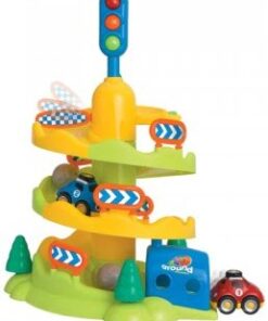 مجموعة لعب السيارات المندفعة حول وعلى الجبل من ماركة أس أف أل