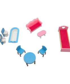 Alternative view of Arctic dream Castle 3 Level Dollhouse with Terraces & furniture