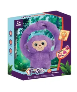 Alternative view of Four Star Monkey Stuffed Animals,Baby Musical Toys Talking & Rolling 360°