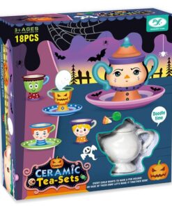 طقم شاي تلوين سيراميك لعبة 18 قطعة