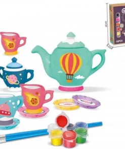 Coloring Ceramic Tea Set Toy 16 PCS