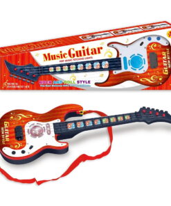 Alternative view of Kids Guitar Simulation Cute 4 String Guitar LED Light Musical