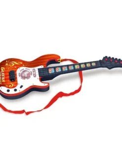 Kids Guitar Simulation Cute 4 String Guitar LED Light Musical