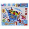 38pcs kid mini shopping cart flexible wheels toy detachable colorful trolley toy 01