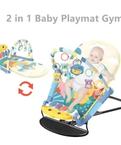 baby bouncer 2 in 1 play mat gym with cradle 04