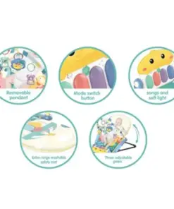 baby bouncer 2 in 1 play mat gym with cradle 05
