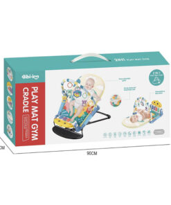 al3aby 146 Baby Bouncer 2 In 1 Play Mat Gym With Cradle Blue