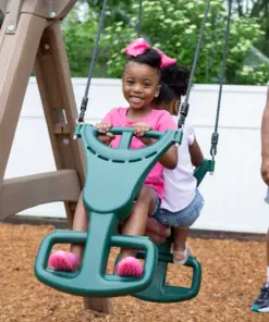 step2 naturally playful adventure lodge play center with glider boys playing basketball 04
