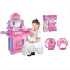 table stool pretend playset dressing table set with mirror light sound 05