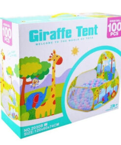 giraffe ball pit tent 100 piece playset for kids 04