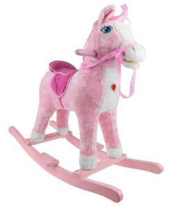 princess pony rocking horse with sound pink 04