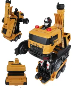 transforming crane truck remote control robot construction vehicle 03