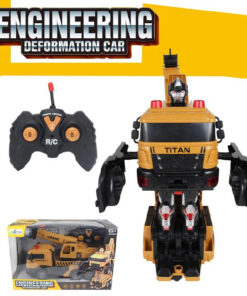 transforming crane truck remote control robot construction vehicle 04