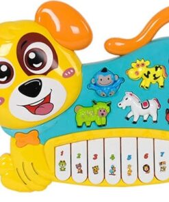 al3aby 103 Yellow Puppy Musical Keyboard Toy - Interactive Fun for Toddlers