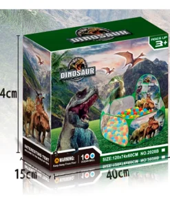 dinosaur ball pit play tent with 100 ocean balls 03