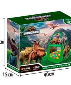 al3aby 95 Dinosaur Tent with 100 Ocean Balls for Endless Fun