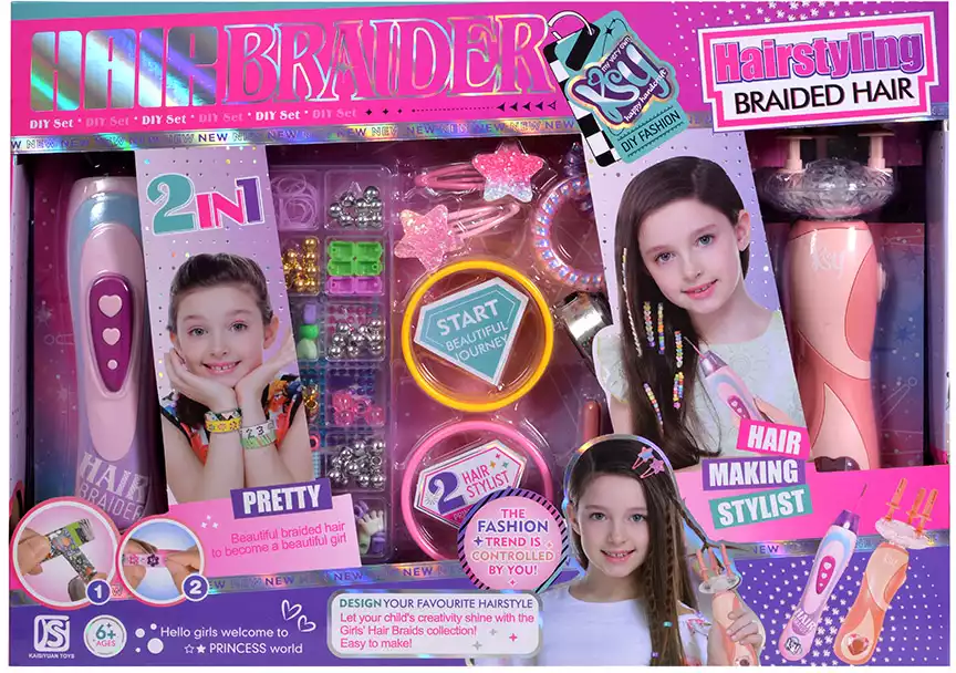 2-in-1 Ultimate Hair Braider & Beader DIY Styling Set 1 2-in-1 Ultimate Hair Braider & Beader DIY Styling Set