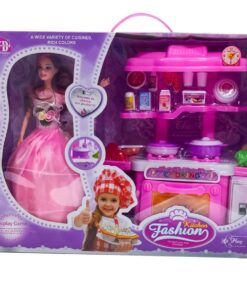 Fashion Kitchen Deluxe Playset: 2-in-1 Doll & Interactive Cooking Station