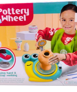 al3aby 84 Creative Snail Pottery Wheel Studio – USB Powered Kids' Ceramic Set with Foot Pedal