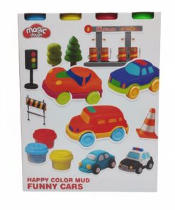 al3aby 92 Happy Color Mud Funny Cars – DIY Vehicle Building & Traffic Play Set