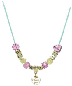 Alternative view of Girl’s Creator: Rose Gold Jewellery DIY Kit – Premium 40 Pcs Charms & Alphabets Beads Set