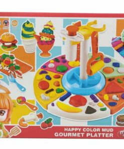 Happy Color Mud Gourmet Platter – Ultimate 26-Piece DIY Food & Dessert Buffet Set
