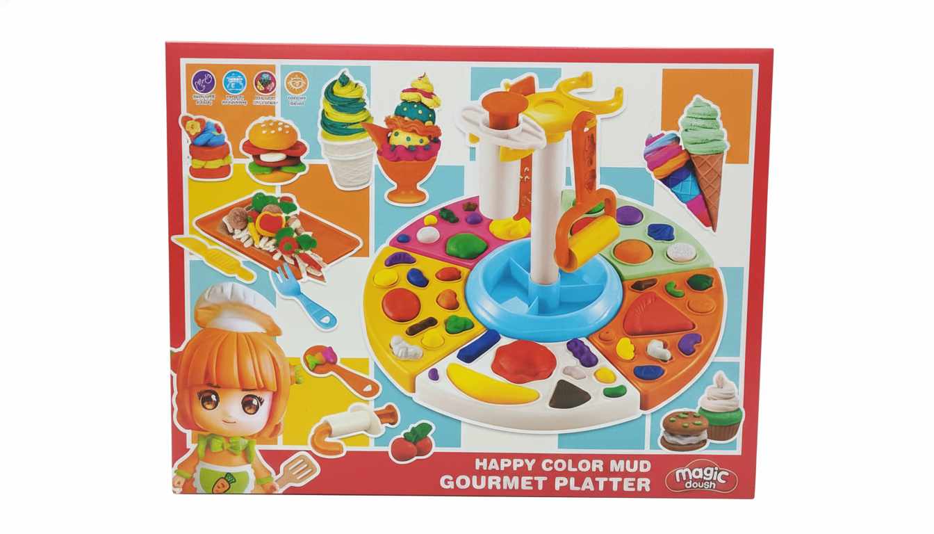 Happy Color Mud Gourmet Platter – Ultimate 26-Piece DIY Food & Dessert Buffet Set 1 Happy Color Mud Gourmet Platter – Ultimate 26-Piece DIY Food & Dessert Buffet Set