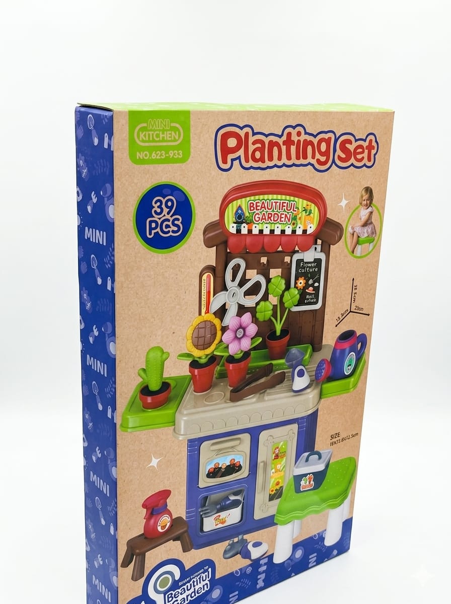Mini Kitchen Beautiful Garden - 39 Pcs Kids Planting & Gardening Playset - الصورة 3