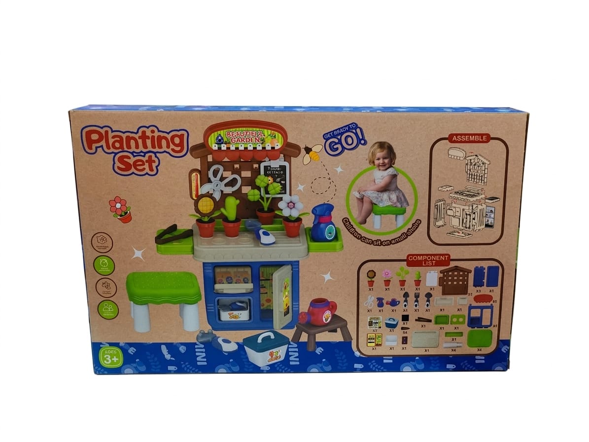 Mini Kitchen Beautiful Garden - 39 Pcs Kids Planting & Gardening Playset - الصورة 4