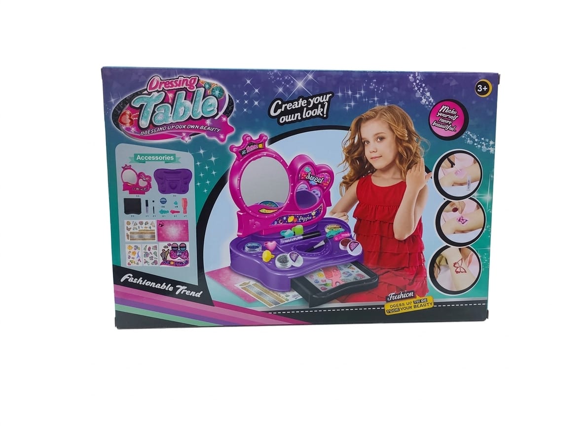 Dressing Table Beauty Set - Deluxe Makeup & Glamour Vanity for Kids 3 Dressing Table Beauty Set - Deluxe Makeup & Glamour Vanity for Kids - Image 3