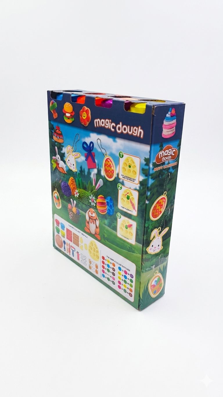 Magic Dough Happy Easter Garden – Spring Bunny & Decorative Egg Modeling Set 4 Magic Dough Happy Easter Garden – Spring Bunny & Decorative Egg Modeling Set - Image 4