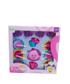 al3aby 86 Sunmir Beautiful Kitchen Tea Set - Deluxe 16 Pcs Afternoon Tea Party Kit