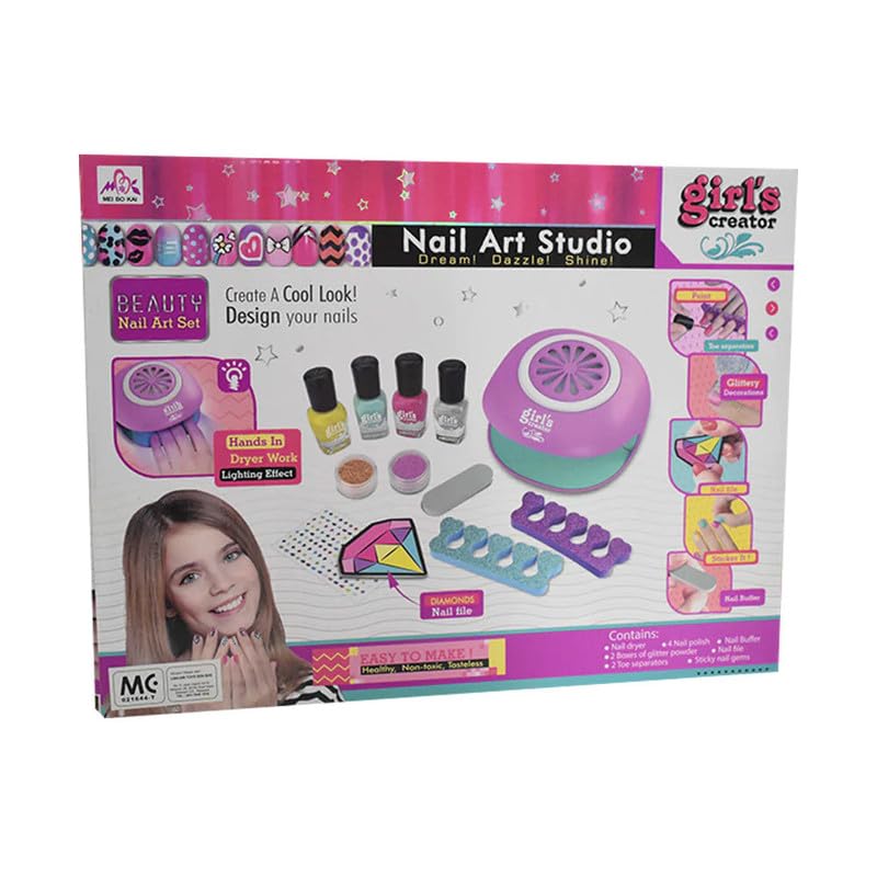 Girl’s Creator: Nail Art Studio – Deluxe Manicure Set with Electric Nail Dryer 1 Girl’s Creator: Nail Art Studio – Deluxe Manicure Set with Electric Nail Dryer