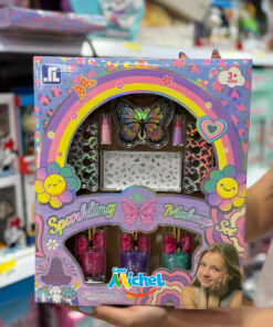 al3aby 70 Zyra Toys Sparkling Makeup Set - Butterfly Magic Deluxe Beauty Kit (9 Pcs)