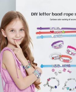 Alternative view of Girl's Creator 2 in 1 Jewellery Box Set - Message Bands & Charm Bracelets (Model MBK-339)