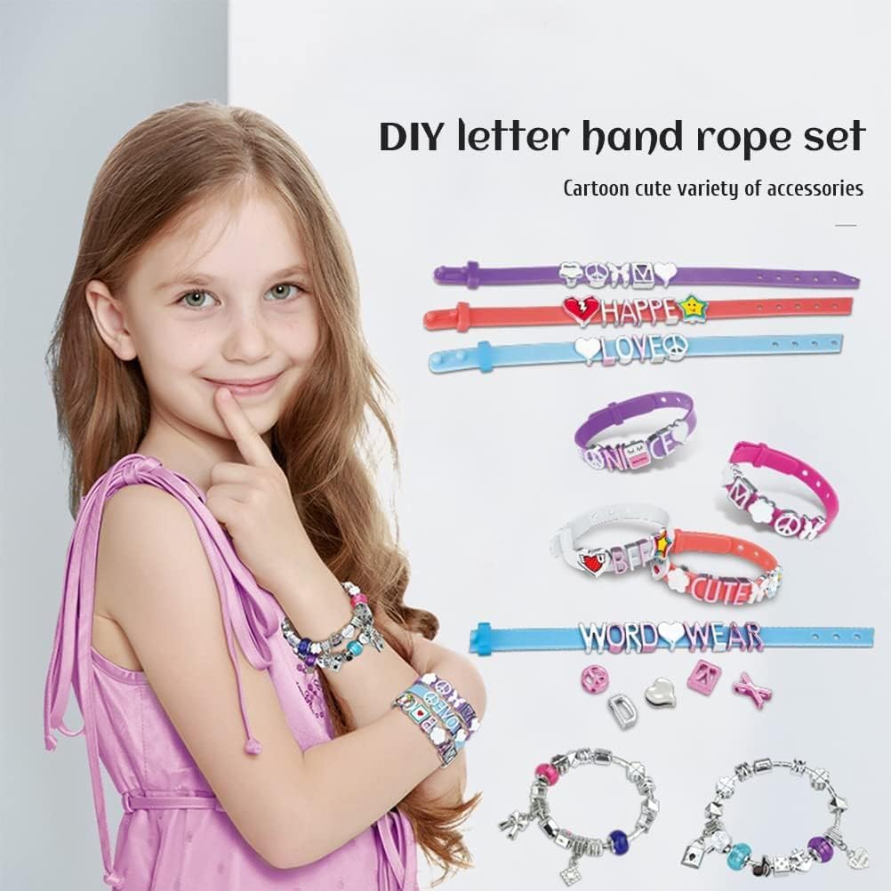 Girl's Creator 2 in 1 Jewellery Box Set - Message Bands & Charm Bracelets (Model MBK-339) 2 Girl's Creator 2 in 1 Jewellery Box Set - Message Bands & Charm Bracelets (Model MBK-339) - Image 2