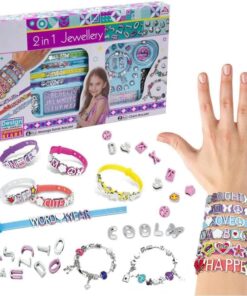 Girl's Creator 2 in 1 Jewellery Box Set - Message Bands & Charm Bracelets (Model MBK-339) 9 61ju7Zo4afL. AC
