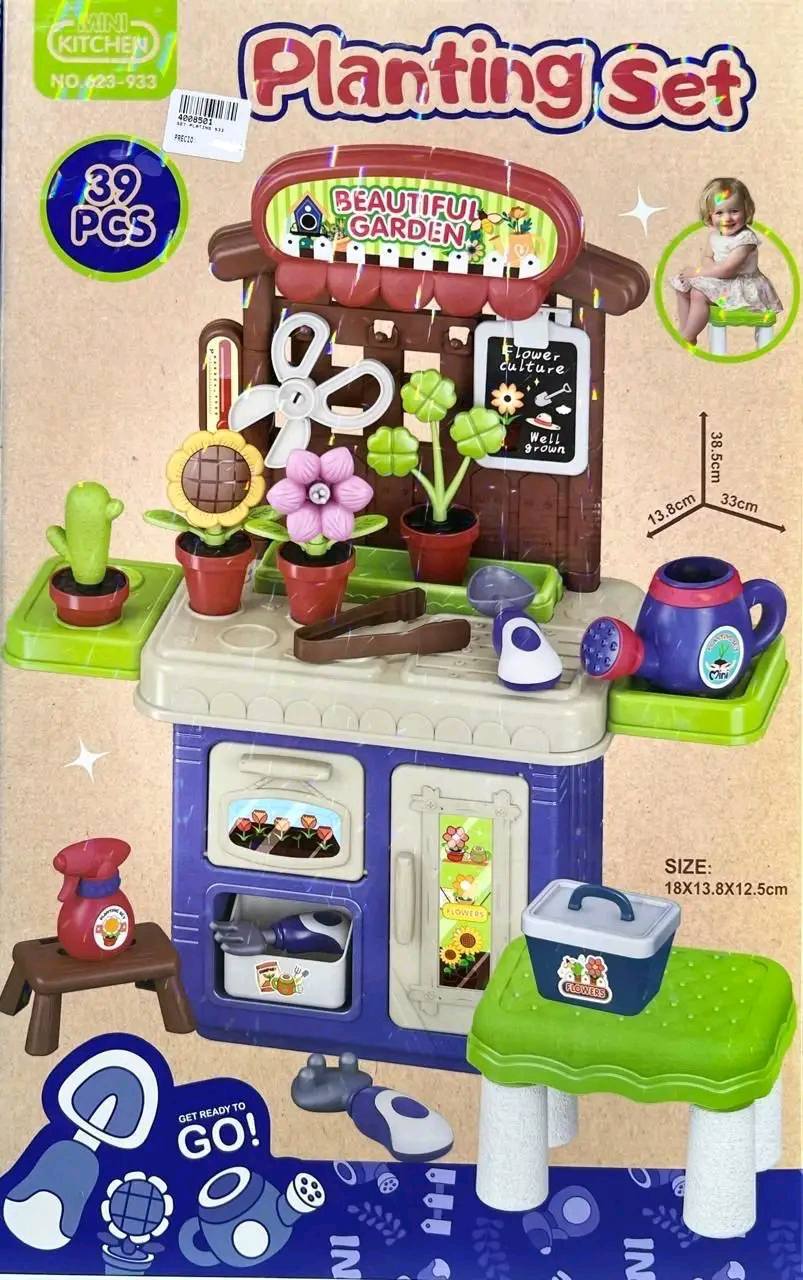 Mini Kitchen Beautiful Garden - 39 Pcs Kids Planting & Gardening Playset - الصورة 5