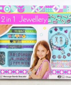 Girl's Creator 2 in 1 Jewellery Box Set - Message Bands & Charm Bracelets (Model MBK-339)
