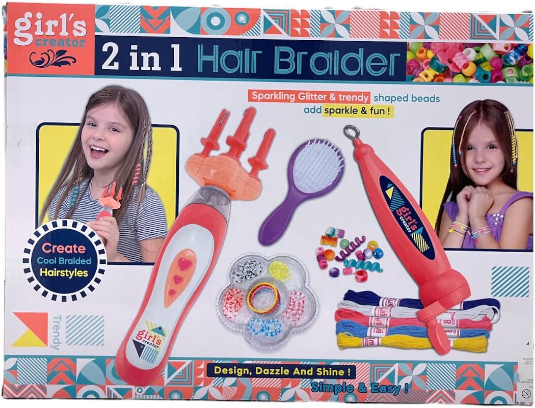 Girl's Creator 2 in 1 Hair Braider and Styling Set 7 Girl's Creator 2 in 1 Hair Braider and Styling Set - Image 7