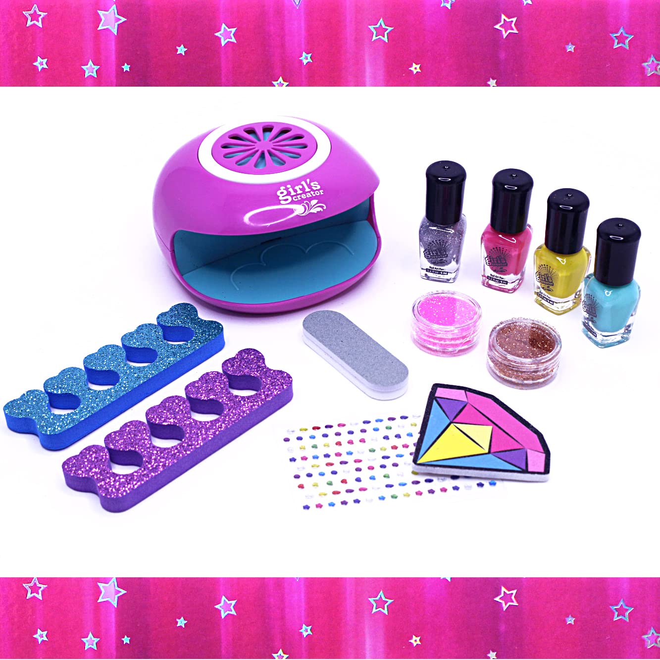 Girl’s Creator: Nail Art Studio – Deluxe Manicure Set with Electric Nail Dryer 5 Girl’s Creator: Nail Art Studio – Deluxe Manicure Set with Electric Nail Dryer - Image 5
