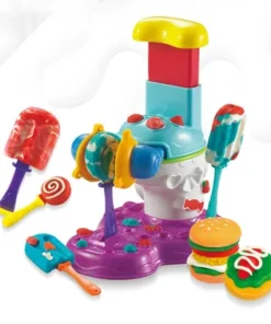 Alternative view of Popsicle Maker DIY Creative Dough Set – 5 Color Modeling Kit with Extruder & Molds