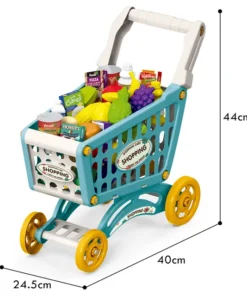 Little Story Market Shopping Cart Toy Set 56pcs Green4