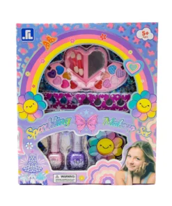 al3aby 72 Zyra Toys Sparkling Makeup Set - Heart & Butterfly Glamour Kit for Kids