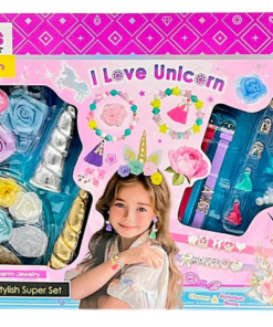 Girl's Creator "I Love Unicorn" Stylish Super Set - DIY Headbands & Jewelry Kit
