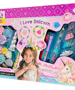 Alternative view of Girl's Creator "I Love Unicorn" Stylish Super Set - DIY Headbands & Jewelry Kit