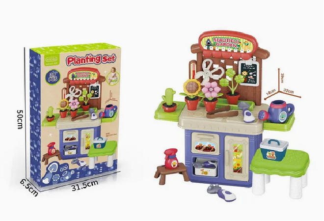 Mini Kitchen Beautiful Garden - 39 Pcs Kids Planting & Gardening Playset - الصورة 6