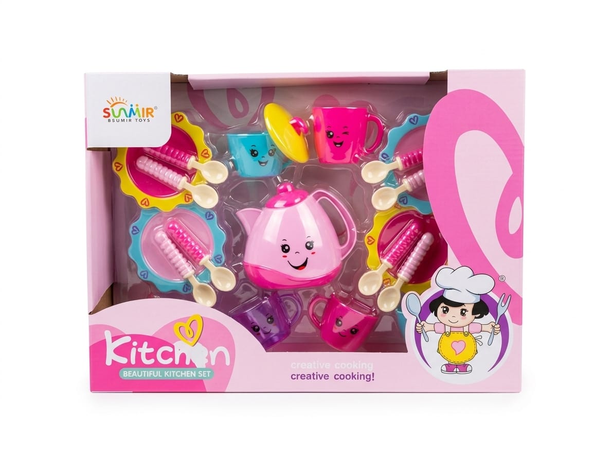 Sunmir Beautiful Kitchen Tea Set - 16 Pcs Deluxe Afternoon Tea Playset 1 Sunmir Beautiful Kitchen Tea Set - 16 Pcs Deluxe Afternoon Tea Playset