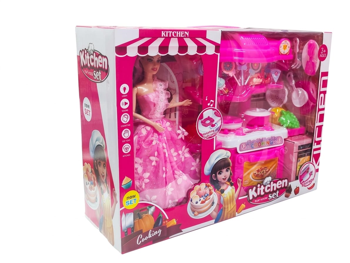 Glamour Chef: 2-in-1 Doll & Deluxe Kitchen Play House Set 3 Glamour Chef: 2-in-1 Doll & Deluxe Kitchen Play House Set - Image 3